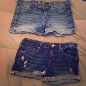 Two pairs of jean shorts (bundle of separate)